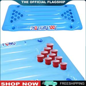 【New Arrival】 Inflatable Pong Floaty Floating Pong Table Float Inflatable Pool Game Table Float Pool Games for Adults and Family