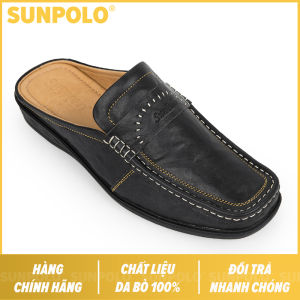 Dép sục nam da bò cao cấp SUNPOLO SPO003