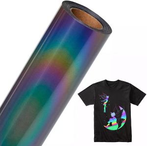 30x50cm Reflective Rainbow iron on Heat Transfer vinyl for Tshirt Bags Shoes AND FOR ALL FABRIC