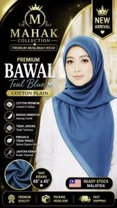 HOT SALE Bawal coton plain premium Tudung high QUALITY Bawal cotton Voile Bawal Fabric Square Hijab