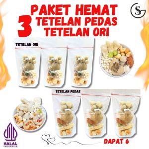 Mix 6 Baaso Aci Tetelan Ori 3 X Baso Aci Tetelan Pedas 3 Pcs Hotpot Kaldu Kuah Pedes GudangsnackTgr
