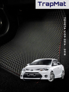 Toyota Vios 2014 TrapMat Customize Car Floor Mat 100%Waterproof AntiSlip Easy to Clean(Front&Rear) Toyota Accessories