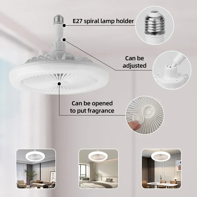 Seville LED Ceiling Fan Lamp with Remote Control Electric fan E27 Mute Fan  Light 30W Dimmable Smart Ceiling Lamp for Bedroom Living Room | Lazada PH