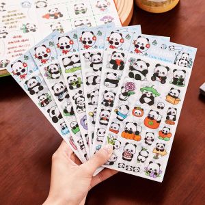 6 Pieces Account Sticker Diary Cute Panda DIY Album Stickers Hand Account Decoration