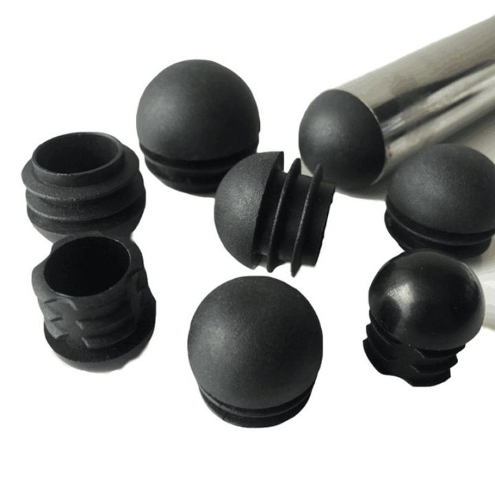 Round Plastic Inner Plugs - 25mm Half Spherical Domed End Caps For Furniture Legs