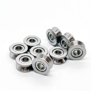 SPDD 1/5Pcs U624ZZ V624ZZ Pulley Bearing U Groove V Groove Sealed Ball Guide Track Roller Bearing  Carbon Steel Bearing Steel Ball Bearing for Rail Track Linear Motion Systems