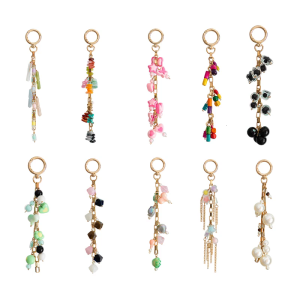 Trọng Lượng Nhẹ Đính Cườm Keychain Nhựa Mặt dây chuyền hạt Keyring Túi xách nữ Quyến Rũ Phong Cách Phụ kiện điện thoại di động Cho sử dụng hàng ngày
