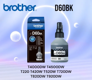 Brother หมึกเติมแท้ D60BK/5000C/M/Y BT4สี 100% หมึกแท้​（มีกล่องอย） BT-D60หมึกเติมแท้ ชุด 4 สี BrotherBT-D60(BK)6000BT-5000C/M/Y สำหรับ DCP-T220T420WT520WT820DWT920DWT310T510T810T910T4000DW T4500