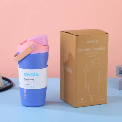 Owala FreeSip 18oz Solid Matte Mini Insulated Tumbler Small Capacity Leakproof Kids Travel Water Bottle With Carry Loop
