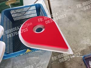 เช็คอิน 2 ชั้น แดงขาว แช็คอิน ร้านกาแฟ สัญลักษณ์ พลาสวูด พลาสวู๊ด โลโก้ ป้ายร้าน แตกแต่างร้าน ร้านอาหาร ออกแบบป้าย ป้ายตามสั่งป้ายอักษร