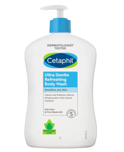 CETAPHIL Ultra Gentle Body Wash 1L Fragrance Free / Refreshing Sensitive Skin