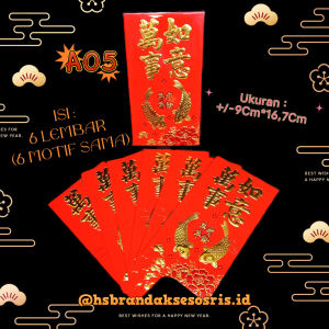 (6 PCS) ANGPAO IMLEK 3D PANJANG / ANG PAO MERAH FU TIMBUL / ANGPAU WEDDING NIKAH SANGJIT / HONG BAO SINCIA / ANGPAO SHUANG XI / RED ENVELOPE CHINESE NEW YEAR / AF863040