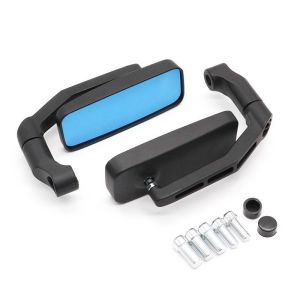 Universal Motorcycle Aluminum Handle Bar End Side Rearview Mirror Foldable Bar End Side Mirror 2PCS