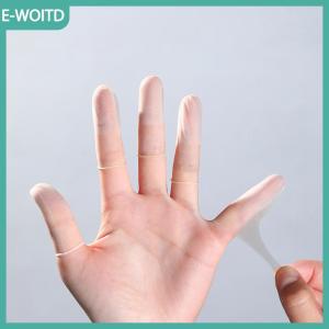 【E-WOITD】 50pcs pack Disposable Latex Finger Cover Rubber Non-slip Anti-static Finger Cots Fingertips Protector Gloves Nail Art Tool