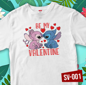 Family Couple Barkada Valentines Stitch Design Perfect Gift High quality T-shirt