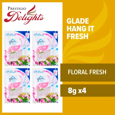 Glade Hang It Fresh (Floral Fresh) 8g Bundle of 4