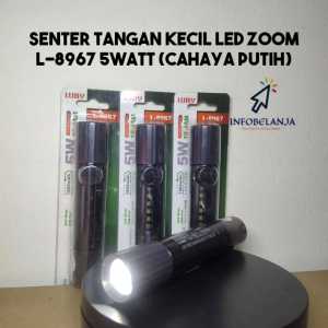Senter Tangan Kecil LED Luby L-8967 5W Zoom Cahaya Putih Garansi Resmi Original