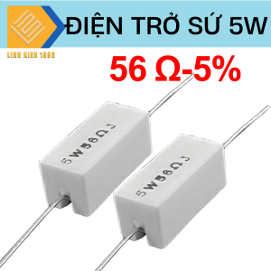 [ SET 3 CON ] Điện Trở Công Suất 56 Ohm 5W Điện Trở Sứ 5W Sai Số 5% Điện Trở 56 Ohm
