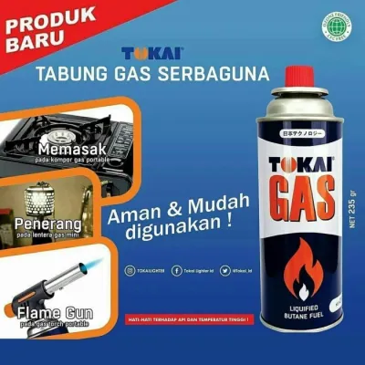 Kaleng Gas Tokai 235 Gram Untuk Refil Kompor Portable