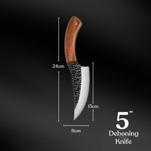 Stainless Steel Boning Knife With Wooden Handle Kitchen Meat Fillet Knife Butcher Cleaver Kitchen Cutting Knife High Quality Slaughter Knife