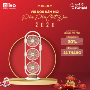 Quạt Tuần Hoàn Không Khí OLIVO CF1 PRO - Bộ 03 Lồng Quạt Góc Quay 240° Hoạt Động Êm Ái