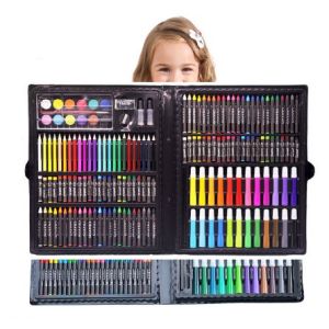 168 Pcs Kids Super Mega Art Coloring Set Crayons Oil Pastels Color Pencils For Drawing & Painting Students Gift