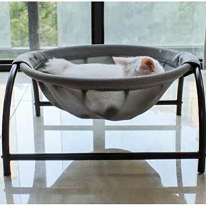 [HATELI] Breathable Pet Cat Hanging Bed House Round Soft Cat Hammock Cozy Rocking Chair Detachable Pet Bed Cradle House for Dog Cats Mat