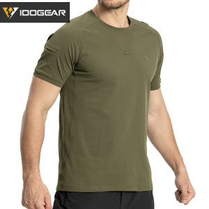IDOGEAR Tactical Shirt Short Sleeves Gym Fitting Quick-dry Moisture-wicking Breathable Tactical Round Neck T-Shirt 3122