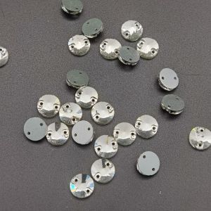 STONE KRISTAL BERLIAN MOTIF BULAT PUTIH UKURAN 6MM KUALITAS BAGUS DAN KILAU GRADE AA PER LUSIN.