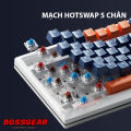 Phím Cơ Không Dây WEIKAV F75 PRO RGB, LED Viền RGB, 3 Modes, Con Lăn, Hotswap 5 chân.. 