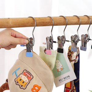 Combo 2 Móc Kẹp Đơn Inox Treo Quần Áo Mũ Nón Tất Vớ.. Đa Năng Nhỏ Gọn Tiện Dụng