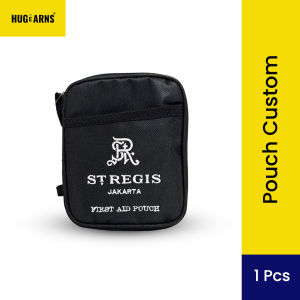 HUGeARNS - Pouch Travel Custom / Tas Selempang Custom / Pouch Custom Design Logo Nama / Pouch Travel Souvenir Corporate / Souvenir Pouch Premium / Souvenir Perusahaan Pouch / Souvenir Pouch Custom Travel Premium / Custom Pouch Corporate Merchandise Gifts