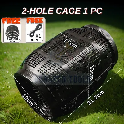 8 Holes Repairable Shrimp Crab trap cage Fish Trap fishing cage trap fish catcher Eels Lobster Plastic Lambat Fish Network Eels Lobster Plastic Lambat Fish Network Shrimp Catcher fishing rod hard case Bait Catching Loach Tool 6M Rope Plastic Container