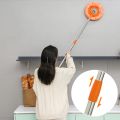 Chổi Lau Trần Nhà, Cây Quét Trần Nhà Hình Hoa Hướng Dương Đa Năng Xoay 180 Độ Cán Inox. 