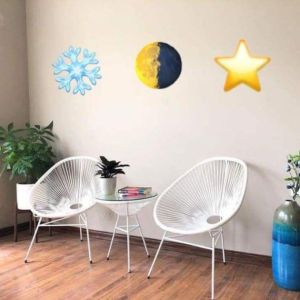 Bộ bàn ghế ban công giả mây lõi thép dùng thư giãn trang trí phòng khách sân vườn / HEALHOMES