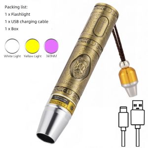 Alonefire sv123 3-trong-1 LED ngọc bích Detector ánh sáng UV 365nm Emerald trang sức đá quý hổ phách nhận dạng đèn pin Thú cưng Chó Mèo vết tinea kiểm tra đèn
