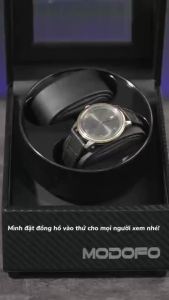 MODOFOHộp Đựng Đồng Hồ Cơ xoay tự động T - Hộp 1 Xoay Bằng Da Hộp lắc đồng hồ cơ【Nâng Cấp】