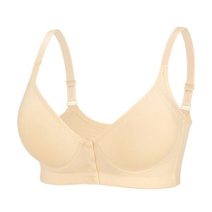 🌿 A-G Cup Full Support Bra with Steel Wire Backless Style Breathable Moisture-Wicking Front Closure