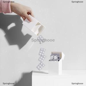 [COD] Springhooe เอบีเอสกล่องเก็บของสี่เหลี่ยมพับได้อเนกประสงค์กันฝุ่นซองใส่การ์ดขนาดเล็กแยกฟิล์มสีขาวเรียบง่าย