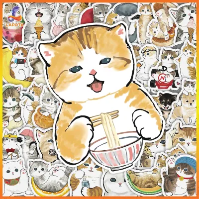 [Freeship Max] Set 50 cái Sticker Mèo Cute Hình Dán Mèo chống nước dán vali laptop điện thoại sticker chống thấm nước sticker cute giá rẻ