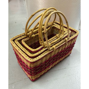 [FAST SHIPPING] Bakul Pasar Rotan Bakul Murah Bakul Piknik Bakul Sayur Bakul Hamper Rattan Picnic Basket Hamper 藤篮子买菜篮