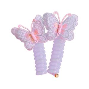 2pcs dây dây buộc tóc cho trẻ em thêu bướm dây hairbands thẩm mỹ hairtie Cô Gái dây buộc tóc buộc tóc đuôi ngựa