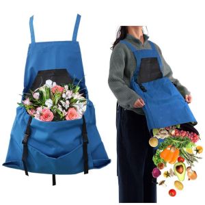 ANGUBA Vegetable Storage Gardening Apron Quick Release Durable Fabric Fruit Picking Bag Bib Multi-purpose Harvesting Apron For Weeding