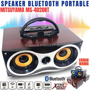 SPEAKER WIRELESS BLUETOOTH MITSUYAMA MS-4020BT RADIO FM KARAOKE SALON AKTIF PORTABLE USB MOTIF KAYU - SPEAKER WIRELESS BLUETOOTH MITSUYAMA X-BASS MS-4020 SERI 4078//SALON AKTIF X-BASS MS-4078//SPEAKER KARAOKE RADIO FM//USB//SDA CARD ~TFA