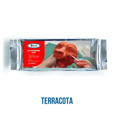 Art Hub - FOCUS Air Hardened Clay 500 g (Air Drying Clay Dry Clay Terracotta White Skin Grey)