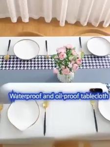 【COD】Pvc Table Cloth Cover Table Mantle Waterproof Oilproof Dining Table Cloths For 4/6/8/10seater