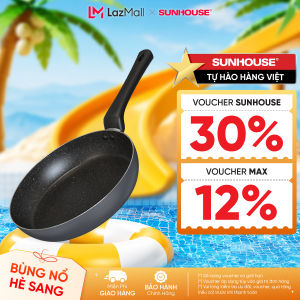 Chảo Chống Dính SUNHOUSE CT PLUS - KHÔNG DÙNG CHO BẾP TỪ - Chống Dính Tiêu Chuẩn Mỹ - An Toàn Sức Khỏe