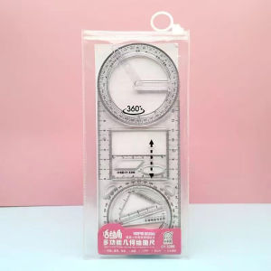 Penggaris Busur Derajat Multifungsi Multi function Geometric Ruler