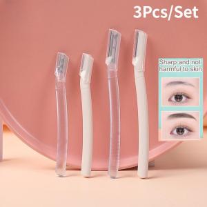 3Pcs Portable Eyebrow Trimmer Eyebrow Remover Set Women Face Razor Eyebrow Beauty Tools Eyebrow Razor