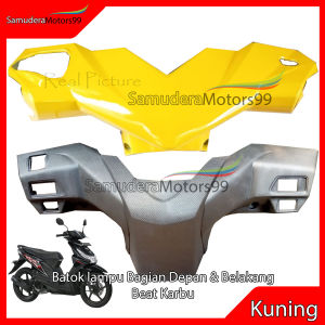 Batok Kepala Depan dan Belakang Motor Beat Karbu Warna Kuning